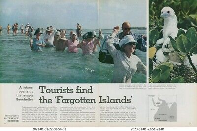 1971 Seychelles Islands Tourists Lindblad Aldabra Booby Vtg Print Story L18