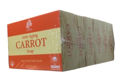6 Pack- Madina Anti-Aging Carrot Soap -3.50 oz