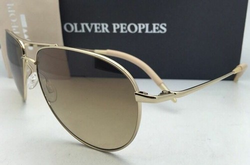 Pre-owned Oliver Peoples Photochromic  Sunglasses Benedict Ov 1002s 524251 59-16 Gold Frame In Brown