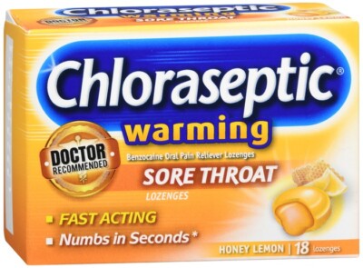 Chloraseptic Lozenges Warming Honey  Lemon 18 ct