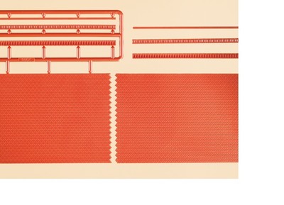 Auhagen 41205 2 Rouge Brique Murs avec Option Kit Décoration Ho / Oo Premier