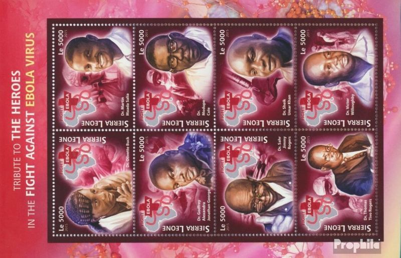 Sierra Leone Sierra-LÃ©Onais Q6812-X6812 Feuille Miniature Neuf 2016 Ebola-Lutte 