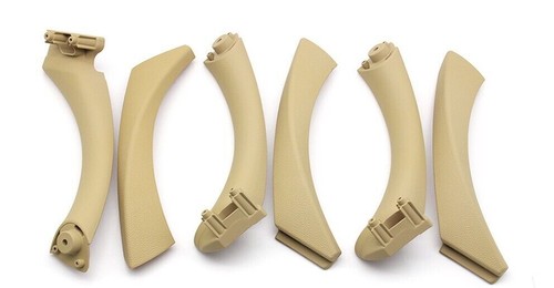 Inner Door Pull Handle Set Carbon Fiber Black LHD For BMW 3 Series E90 E91 328i