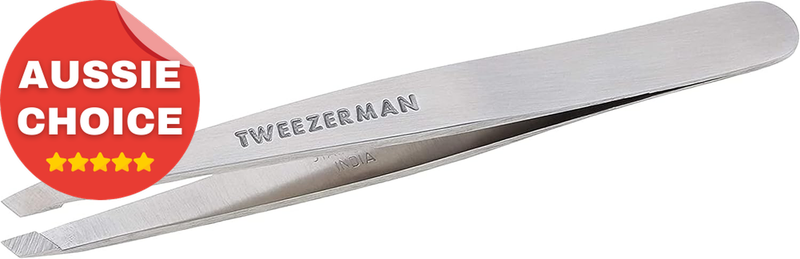 Stainless Steel Slant Tweezer Silver Precision Eyebrow Hair Removal Tool