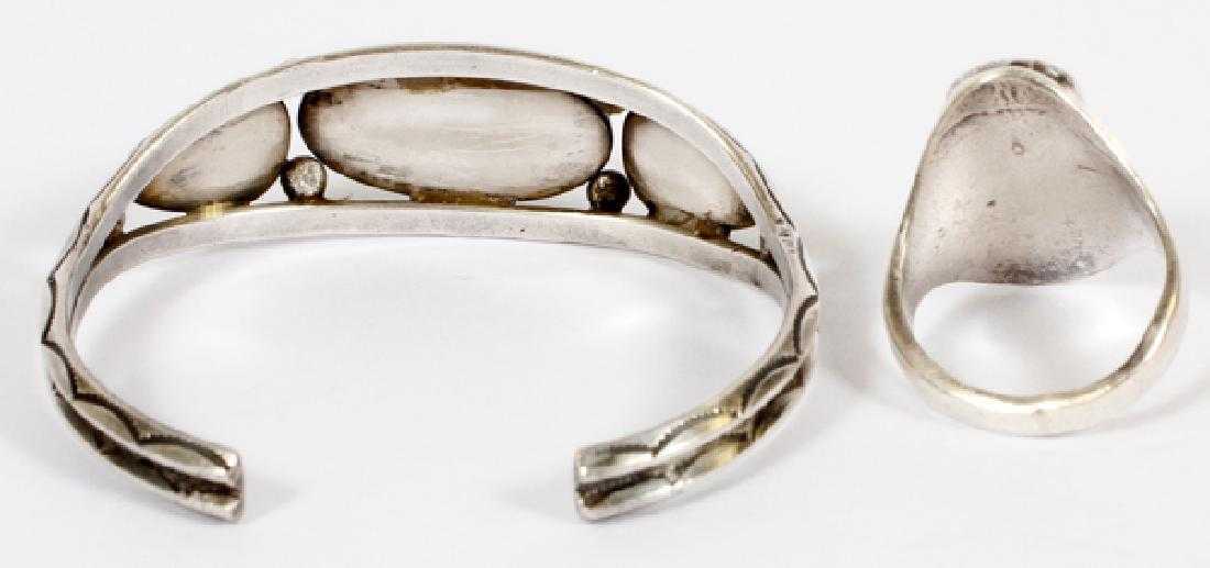 MEXICAN STERLING CUFF BRACELET & RING
