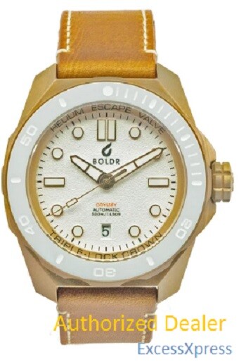 Pre-owned Boldr Brand  Odyssey Bronze White Knight Nh35a Automatic Watch With Warranty