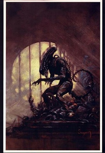 ARTHUR SUYDAM, ALIEN print, Bars, Sewer, Aliens, Terror