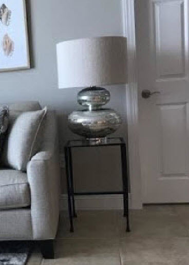 Pottery Barn Skyla Stacked Crystal Lamp Base Shade For Sale