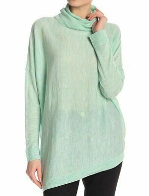 NWT Eileen Fisher Asymmetrical Turtleneck Arora Merino Wool Top Size S M L XL