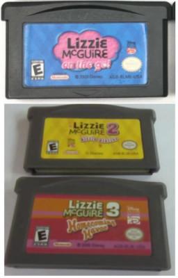 Lizzie McGuire 1, 2 and 3 - (Nintendo Game Boy Advance GBA SP DS Lite *(3 Games)