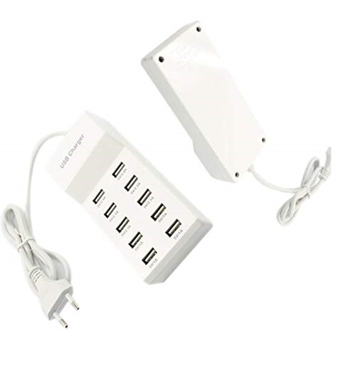 Multipresa Caricatore Rapido 50W 10 Porte Usb 10A Linq T-10a08