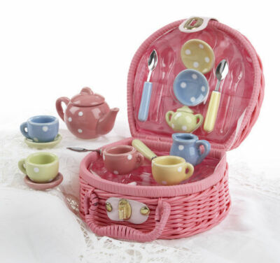 Delton Children's 17 pc Porcelain Doll Tea Set For 4 in