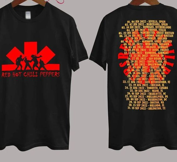 Red Hot Chili Peppers Tシャツ 2022-2023 M Red Hot Chili Peppers World Tour 2022 Half Top Tee Unisex T