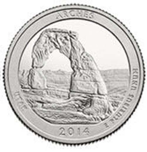 2014 P Arches National Park Quarter - Brilliant Uncirculated - ATB