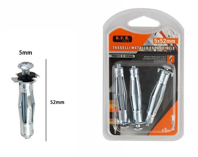 Set 3 Pezzi Vite Ad Espansione 5x52mm dfh