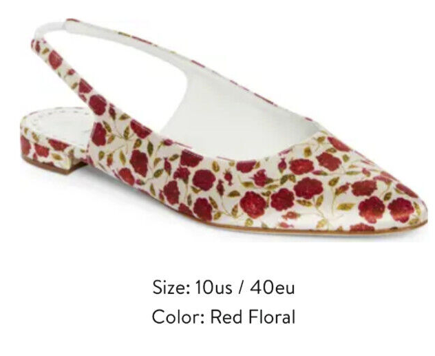 【MANOLO BLAHNIK】Sawra 10 スリングバック フラットシューズ Manolo Blahnik SAWRA Satin Slingback Flats Pumps 40 EU / 10
