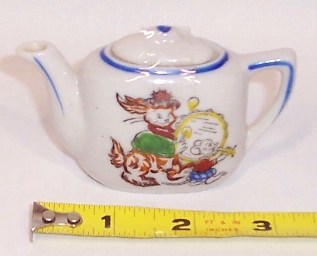 9 Piece Kids Child's Tea Set Vintage  Made In Japan Animal Parade