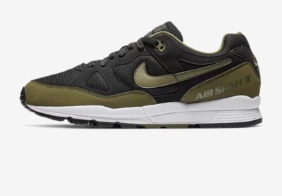 Size 11 - Nike Air Span 2 Black Olive Canvas New W/ Original Box