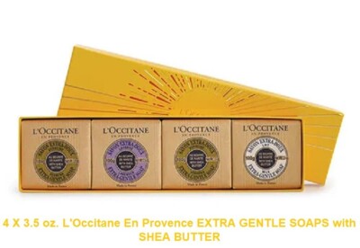 L'Occitane Extra Gentle Soap Collection from Provence 4 X 3.5 oz. in Gift Box