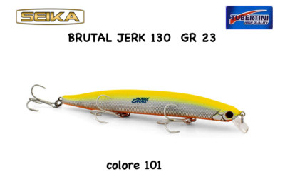 SEIKA BRUTAL JERK 130mm  COL. 101 CHT 4501701 SINKING 23gr MINNOW SPINNING MARE