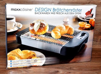 Brötchenröster Multipane Toaster Tostadora 600W Negro de Maxxcuisine Nuevo
