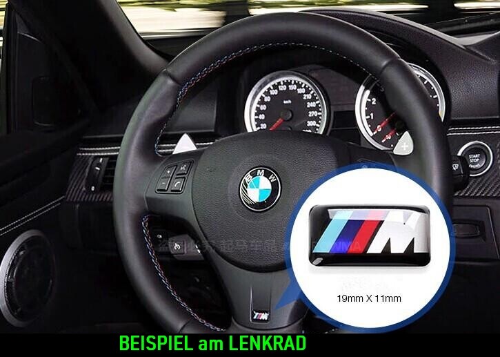 2x M Emblem BMW M Logo 3D Felgen Tacho Lenkrad M3,M4,