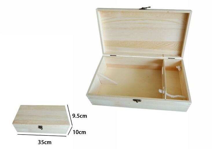 Cassa Box Scatola In Legno Contenitore 2 Bottiglie Di Vino Spumante dfh