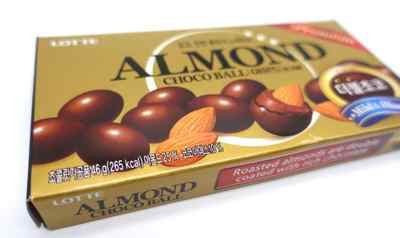 Korean Snack LOTTE ALMOND CHOCO BALL 46g 1,3,5pack, Mild Black