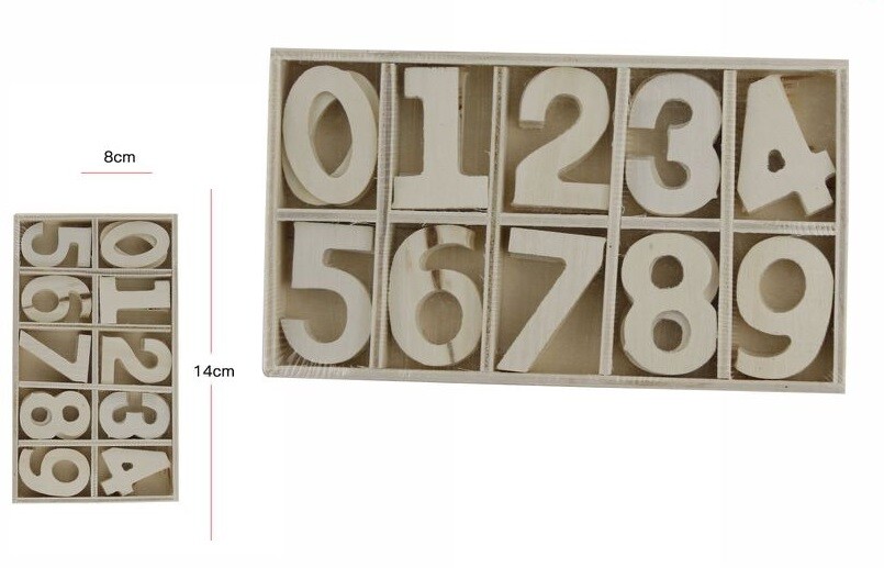 Box Confezione Numeri Sottili In Legno Scuola Decorazione Lavoretti dfh