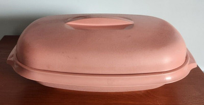 Vintage TUPPERWARE  Vegetable Steamer With Insert  Dusty Rose 6 Cup #1273-5 