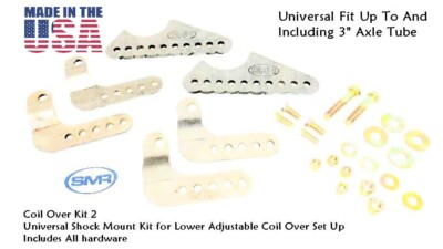 Coil Over Shock Mount Kit Adjustable Lower Brackets for 3'' Axle Made In The USA