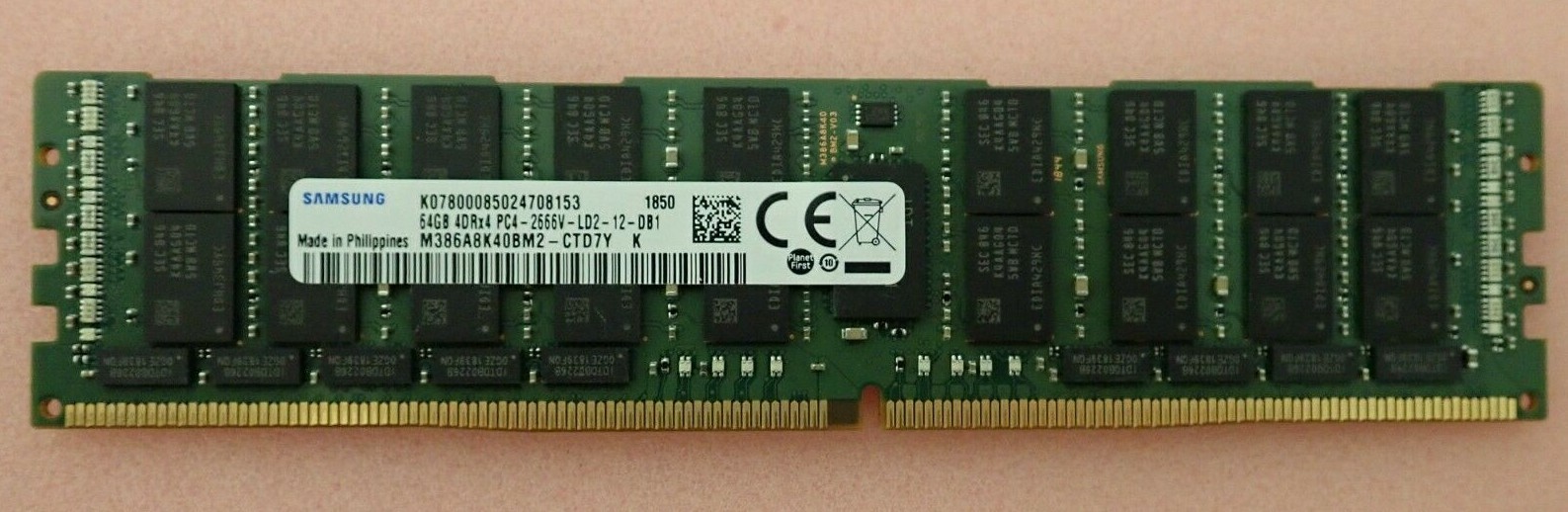 SAMSUNG PC4-2666V 8GBx8枚　64GB Samsung DDR4 8GB 2666MHz PC4-2666V-UA2-11 1Rx8 Memory RAM