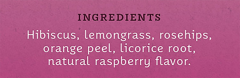 Tea Wild Raspberry Hibiscus Herbal Tea, Box of 100 Tea Bags