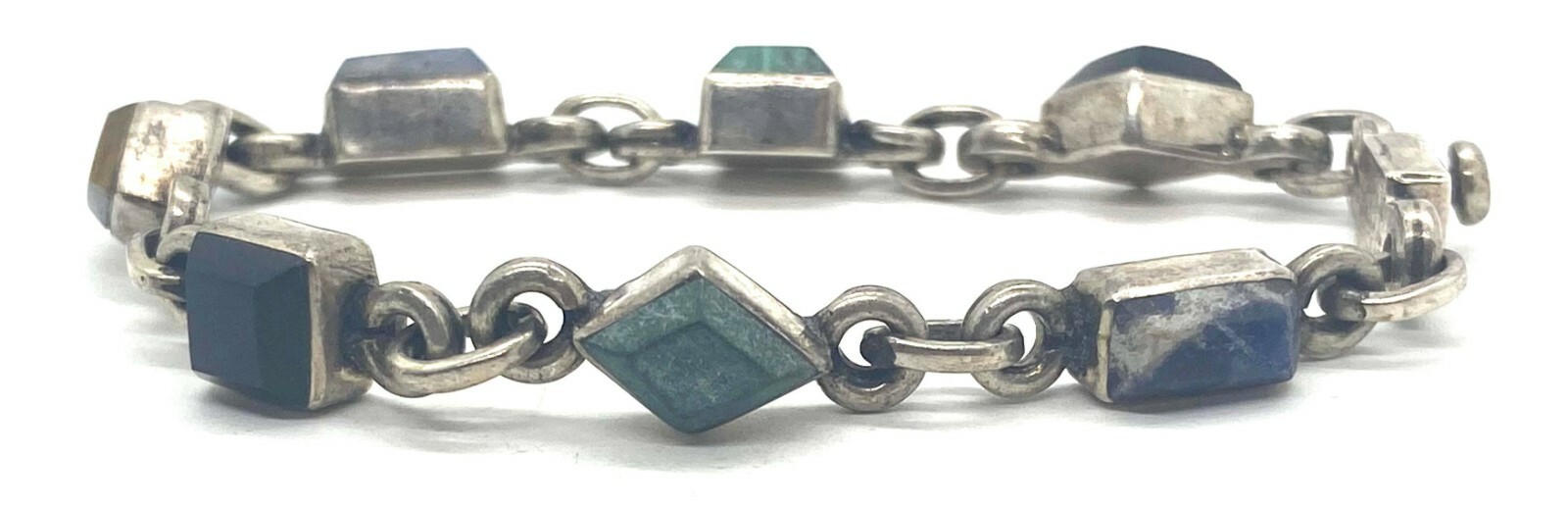 Vintage TS-122 Taxco Mexico Multi Stone Tennis Bracelet