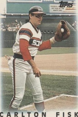 1986 Topps League Leader Minis - Carlton Fisk #11