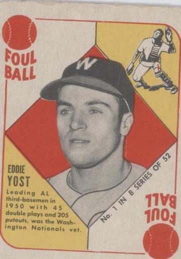 1951 Topps - Eddie Yost #1
