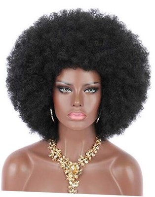  Women's Short Afro Kinky Curly Wigs for Women Black