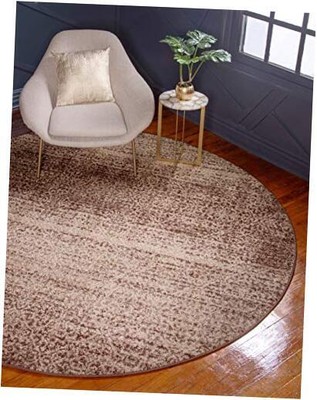  Autumn Collection Modern Contemporary Casual Abstract 8' Round Beige/Brown