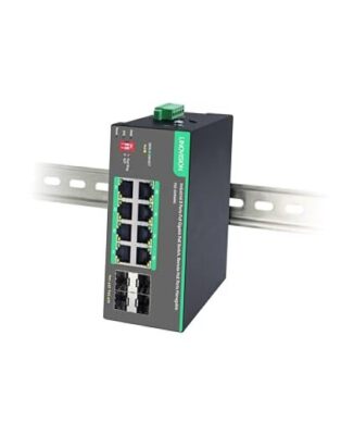  Industrial 8 Ports Remote Cloud Managed PoE Switch with 4 SFP Uplinks
