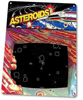 Keviewly Asteroids Classic Arcade Marquee Game Room Man Cave Wall Decor Large  