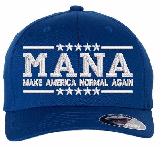 Make America Normal Again  Trump 2025 Hat - MANA Red or Blue Embroidered Hat