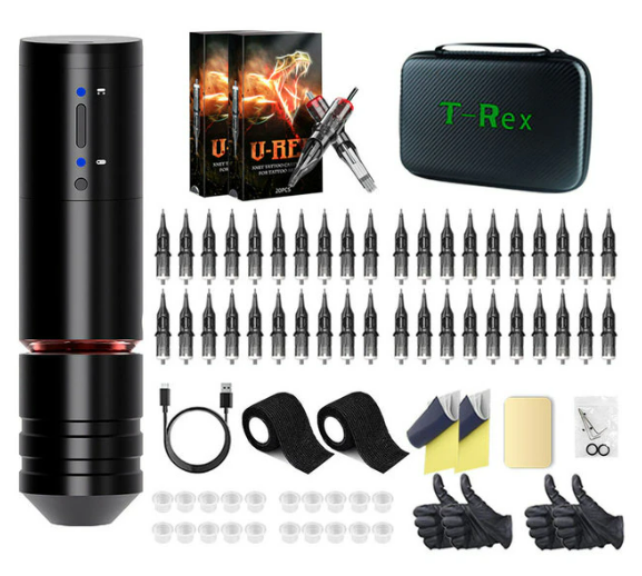 T-Rex 　Wireless　tattoo machine set T-Rex NINJA RS Professional Wireless Tattoo, PMU Machine Kit Set