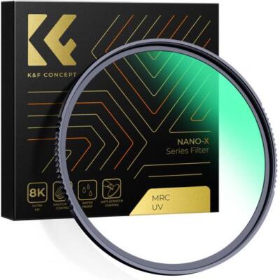 K&F Concept UV Camera Lens Filter HD 43/46/49/52/55/58/62/67/72/77/82/127 Nano X