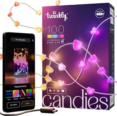 Twinkly LED Lights Candies App-Controlled Candle-Shaped Light String