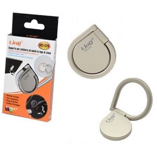 Anello Supporto Auto Per Smartphone Presa Aria o Lettore Cd Linq Hd-076