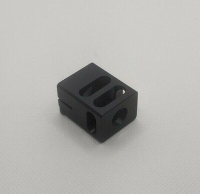 .40 Muzzle 10mm Auto Brake 9/16x24 TPI BLACK for Glock 22 width slides, clamp on