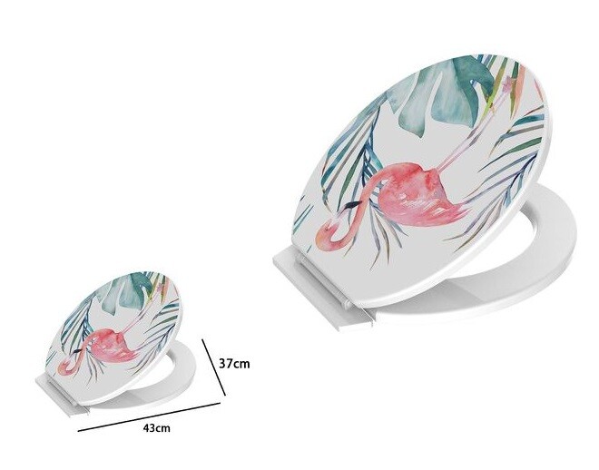 Sedile Coprivaso Wc Water Copriwater Bagno In Pvc Universale Fenicottero dfh