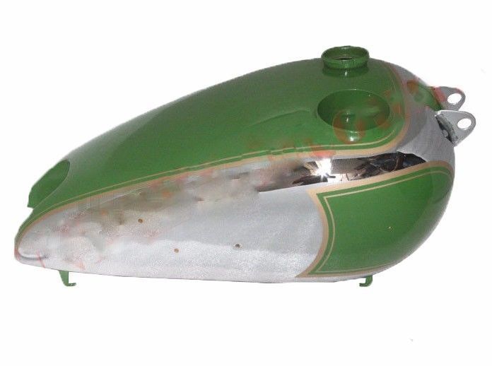 Petrol Fuel Tank Green Painted Chrome Plated BSA C11 Motorcycles 