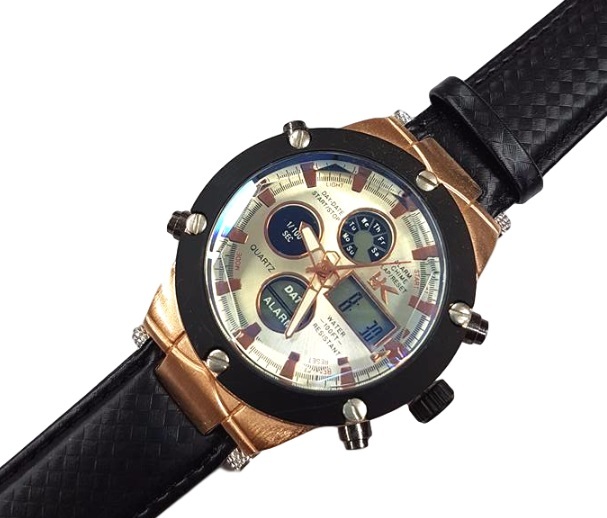 Orologio Polso YK B202 Uomo Analogico Digitale Cronografo Data Sveglia NerSi lac