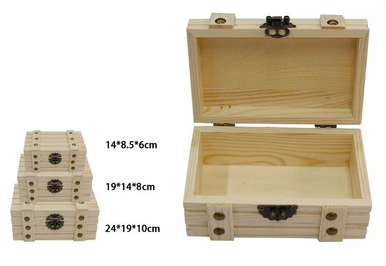 3 Scatole In Legno Decoupage Tris Matrioska Scatola Cofanetto Ly-30112A dfh